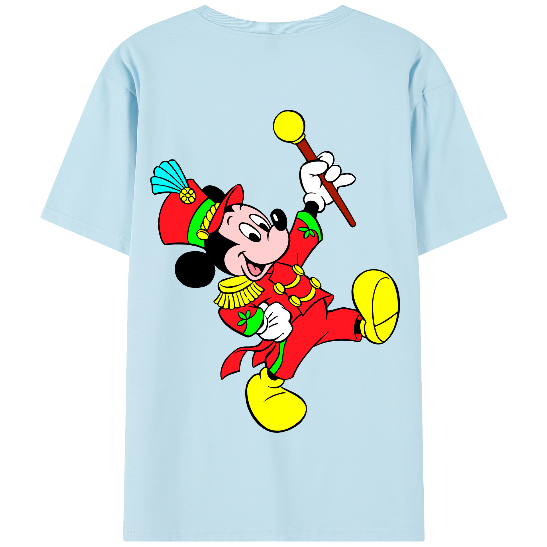 （画像用） ミッキーマウス Mickey Mouse 綿100％半袖Tシャツ（背面プリント）